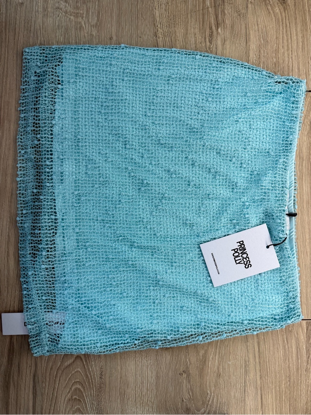 Princess Polly | Blue Crochet Mini Skirt